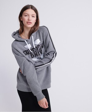 Superdry Boutique University Női Kapucnis Pulóver Szürke | BENKQ7295